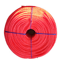 coil rope  6mm* 20 yards in red color PP/PE pull power coil cord coiled poly rope